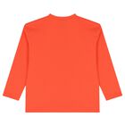 Boys Orange Logo Long Sleeve Top, 1, hi-res