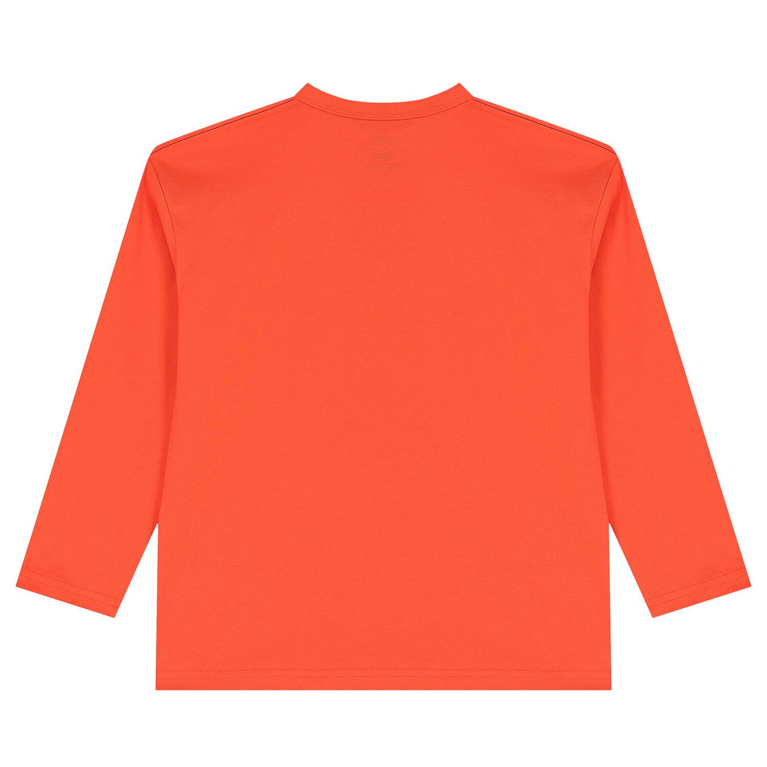 Boys Orange Logo Long Sleeve Top, 1, hi-res image number null