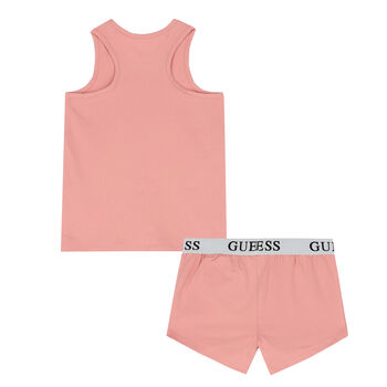 Girls Pink Logo Pyjamas