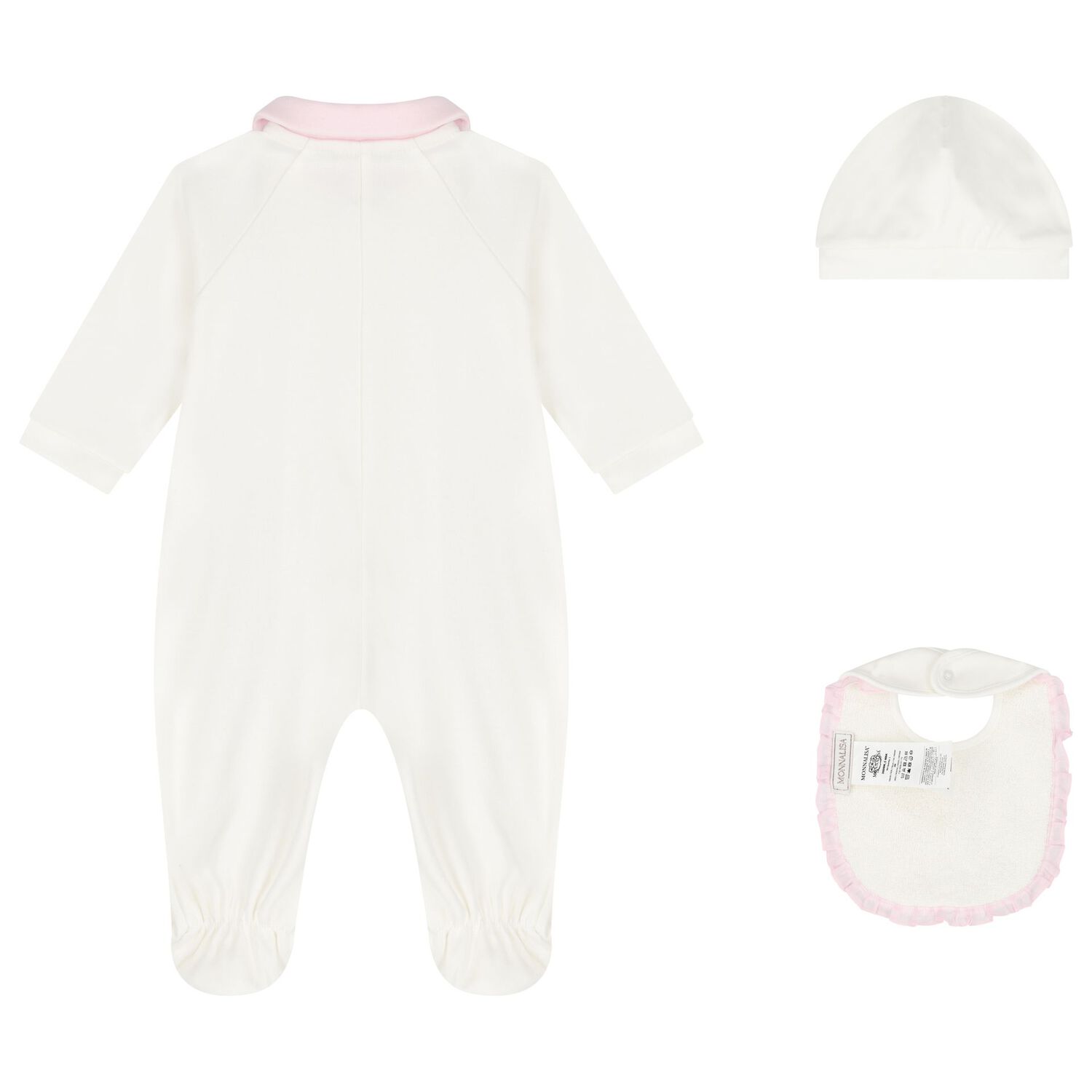 Baby Girls Ivory Teddy Bear Babygrow Gift Set, 1, hi-res image number null