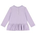 فستان بنات بيبي بالشعار باللون البنفسجي, 1, hi-res