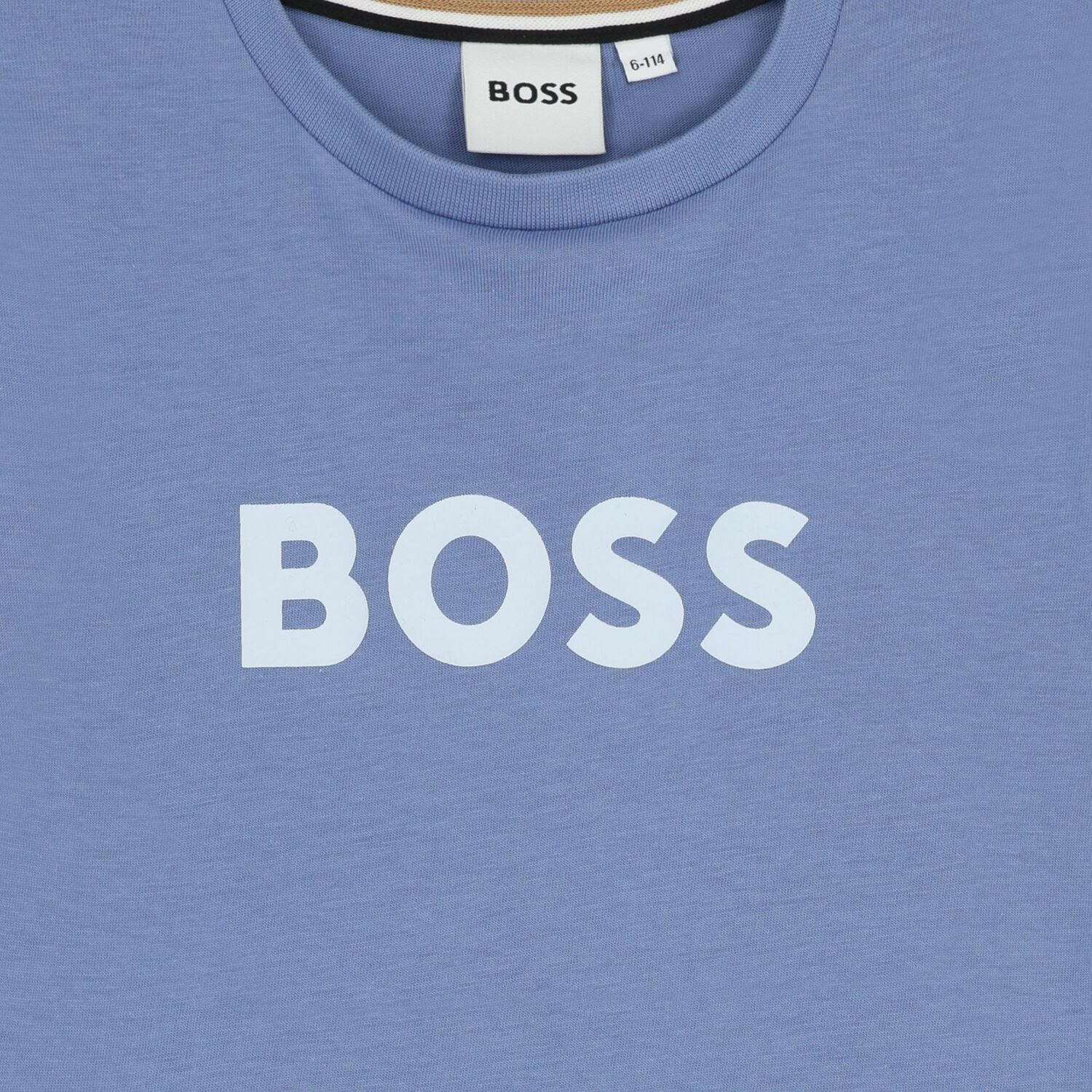 Boys Mini Me Blue Logo T-Shirt, 5, hi-res