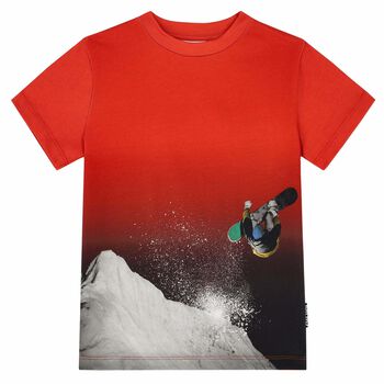 Boys Red Graphic T-Shirt