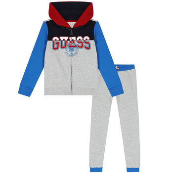 Boys Grey Logo Tracksuit