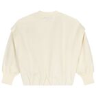 سويت شيرت بالشعار باللون العاجي للبنات, 1, hi-res