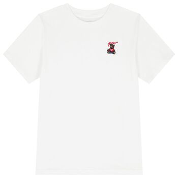 Guess Boys White Teddy Bear Logo T-Shirt, 1 Boys White Teddy Bear Logo T-Shirt