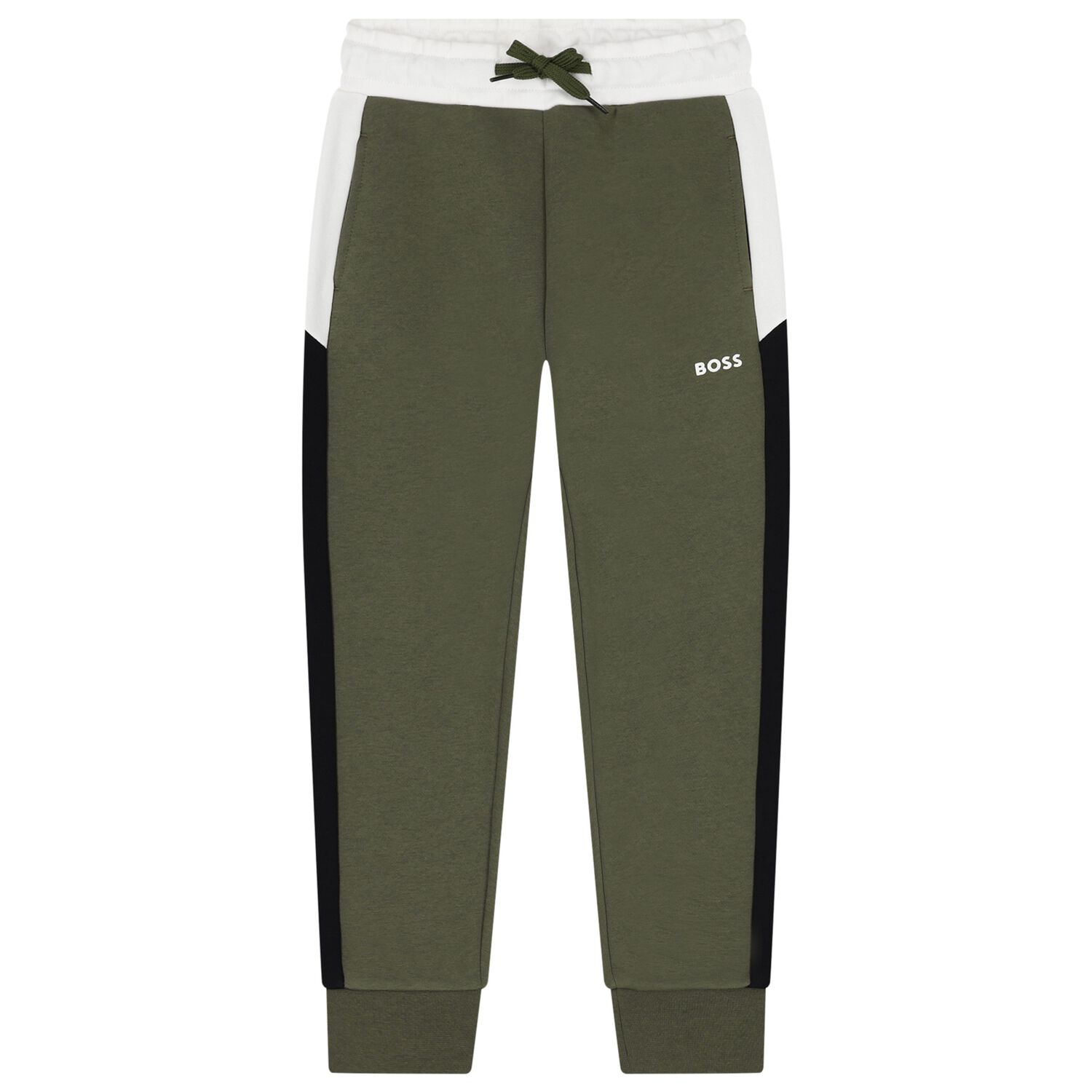 Boys Green Logo Joggers, 2, hi-res