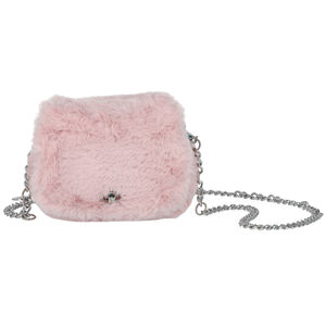 Girls Pink Fur Shoulder Bag
