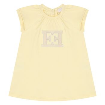 Younger Girls Yellow Logo Dress