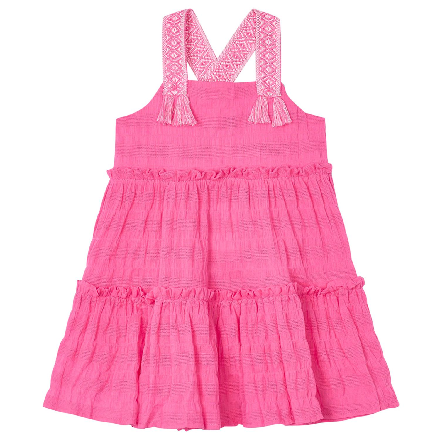 Girls Pink Tiered Dress, 1, hi-res image number null