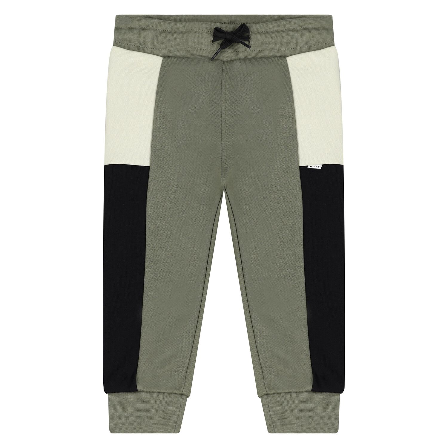 Younger Boys Grey, Navy Blue & White Joggers, 2, hi-res