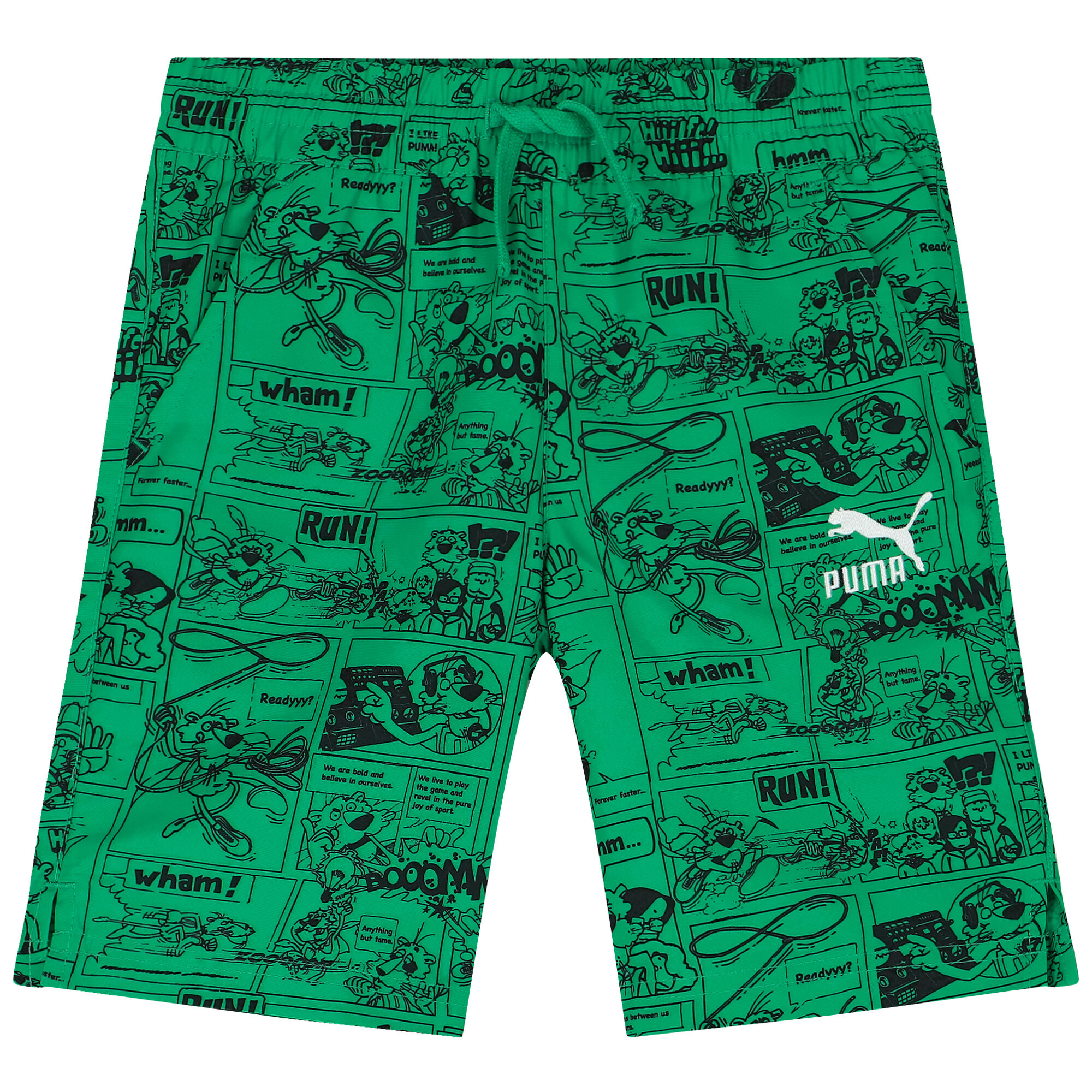 Puma shorts kids green sales