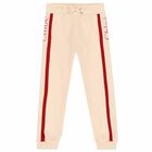 Girls Pale Pink Logo Joggers, 1, hi-res