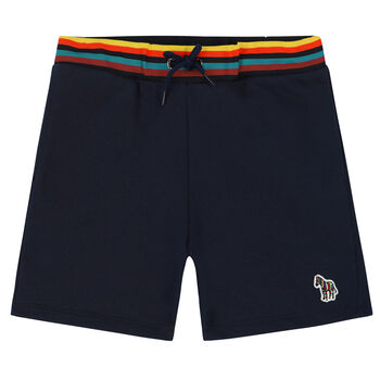 Boys Navy Logo Shorts