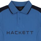 Boys Blue & Navy Blue Logo Polo Shirt, 1, hi-res
