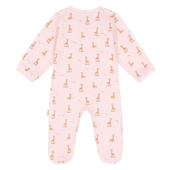 Baby Girls Pink Logo Babygrow