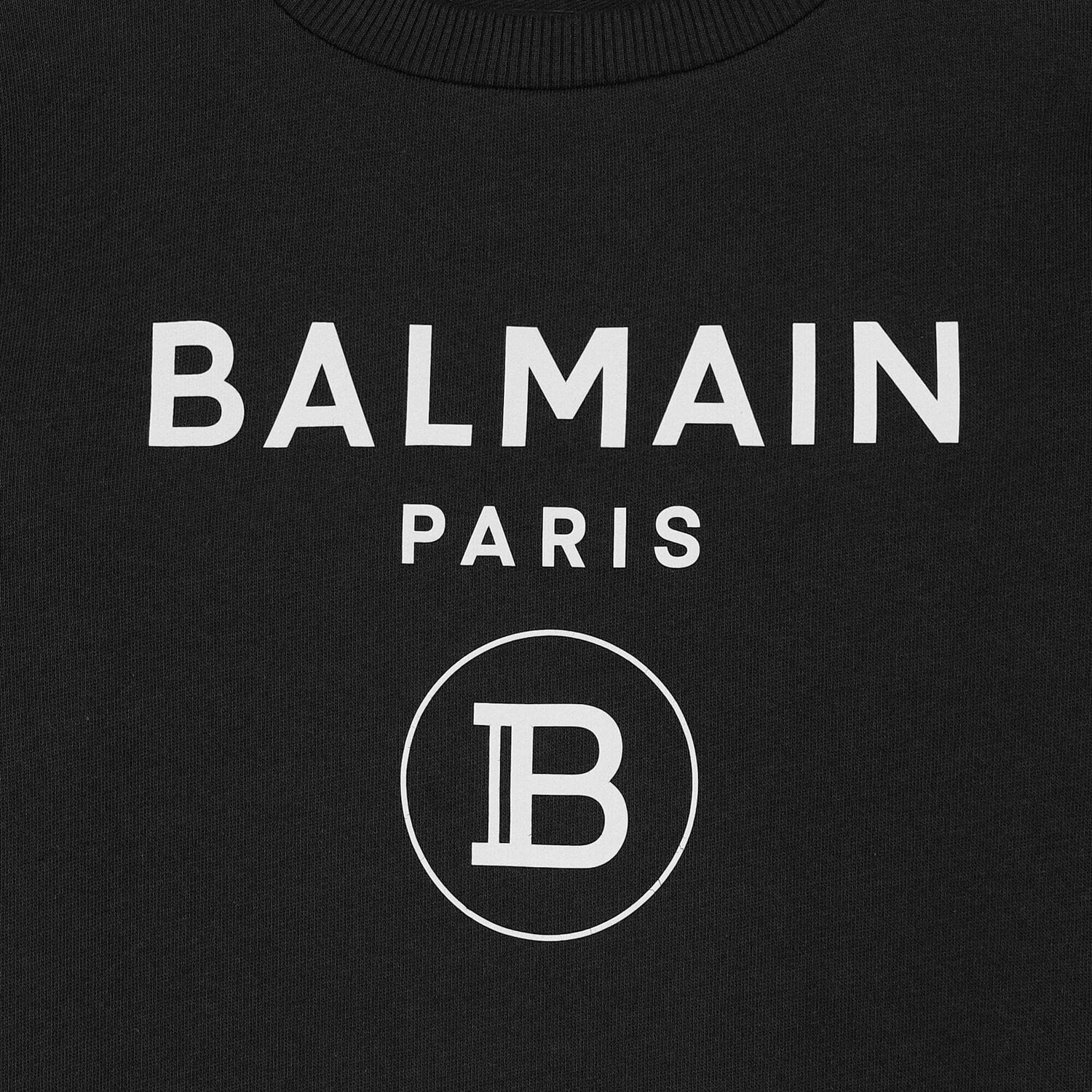 سويت شيرت بالشعار باللون الاسود, 1, hi-res