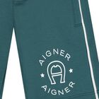Younger Boys Green Logo Shorts, 1, hi-res