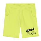 Boys Green Cotton Shorts, 1, hi-res