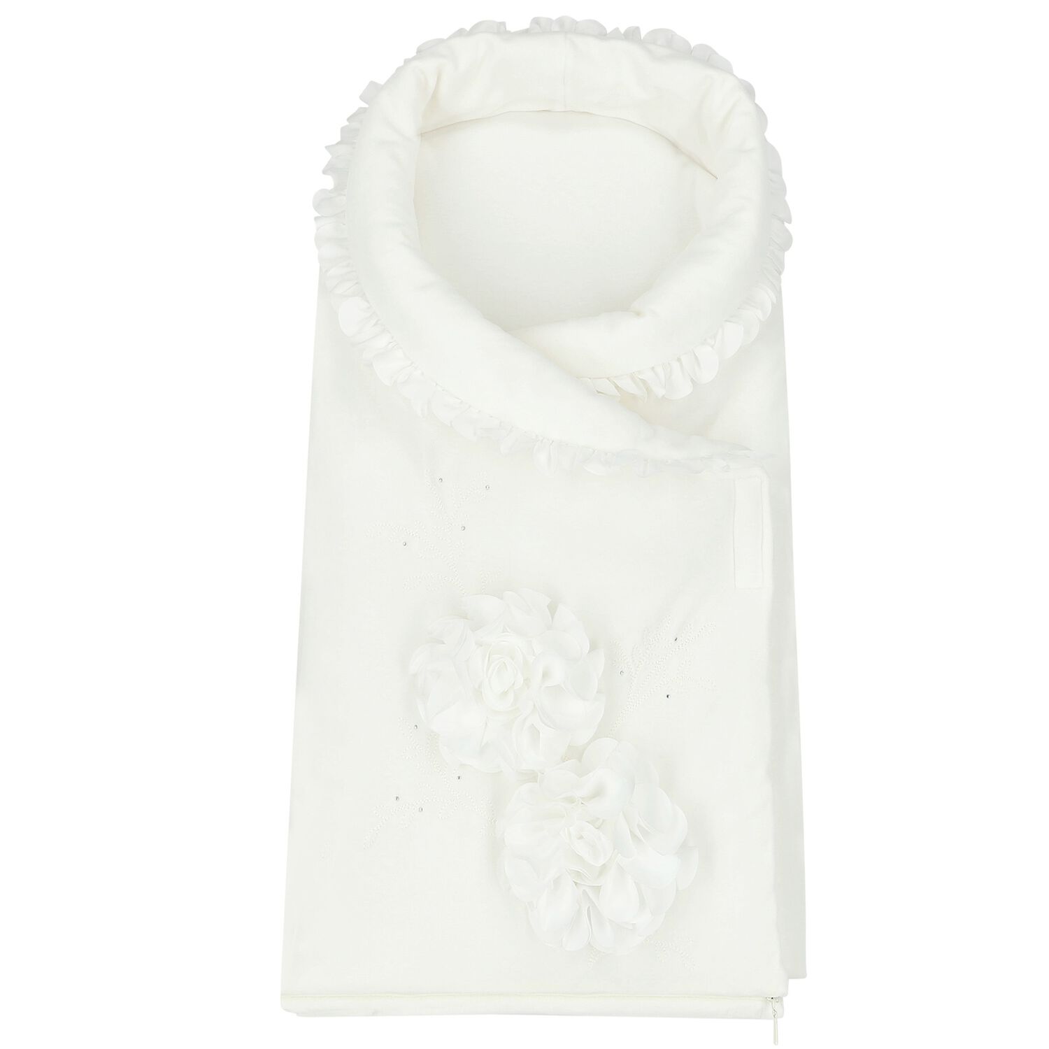 Girls Ivory Flower Baby Nest, 1, hi-res