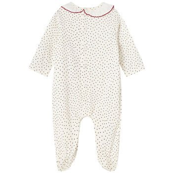 Girls Ivory Heart Babygrow