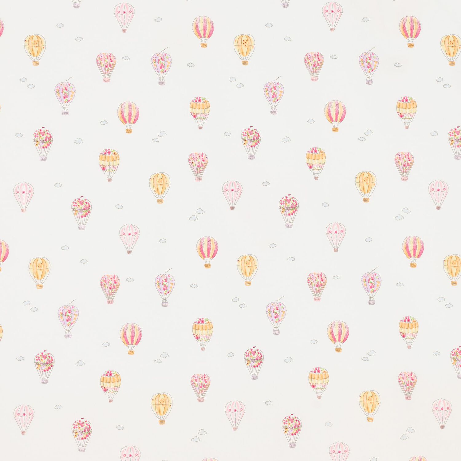 Baby Girls White & Yellow Hot Air Balloon Blanket, 1, hi-res
