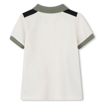 Younger Boys Ivory Logo Polo Shirt