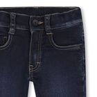 Younger Boys Navy Blue Logo Denim Jeans, 1, hi-res