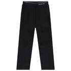 Girls Black Logo Trousers Set, 1, hi-res