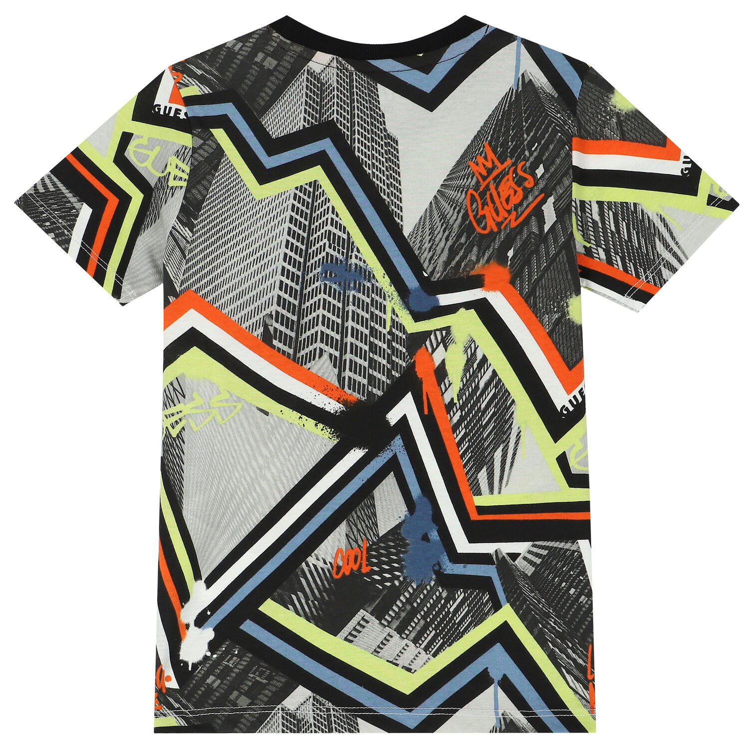 تيشيرت أولاد بالشعار متعدد الألوان, 1, hi-res