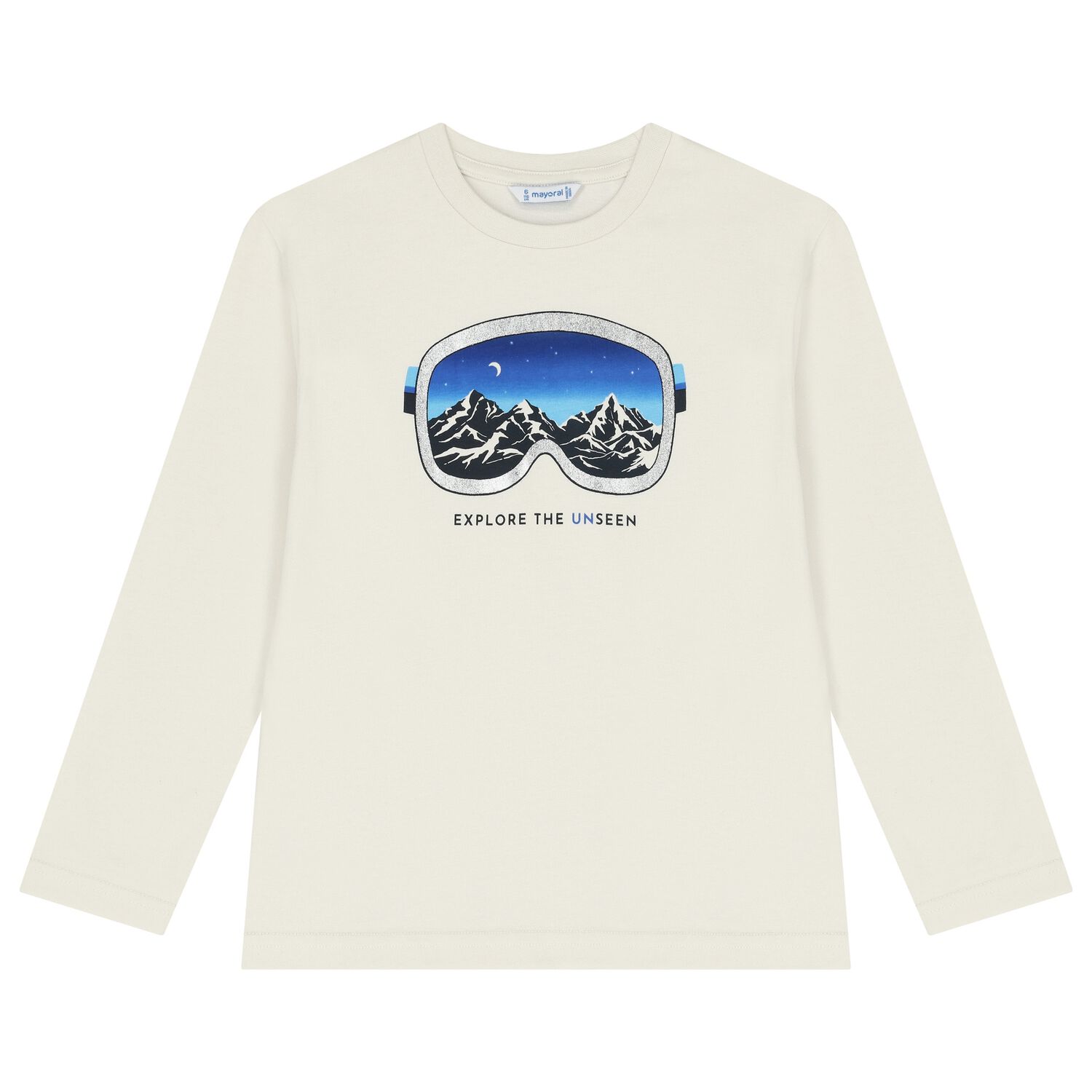 Boys Ivory Long Sleeve Top, 1, hi-res image number null