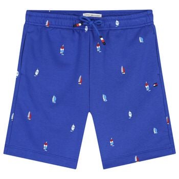 Boys Blue Sailboat Shorts