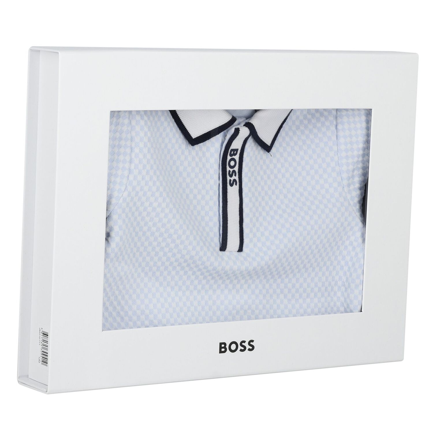 Baby Boys Blue & Navy Blue Logo Short Set, 2, hi-res