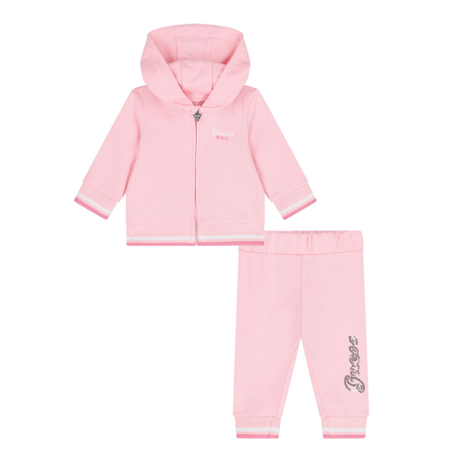 Baby Girls Pink Logo Tracksuit, 1, hi-res image number null