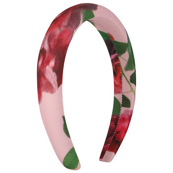 Girls Pink Floral Hairband