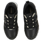 Girls Black Logo Trainers, 1, hi-res