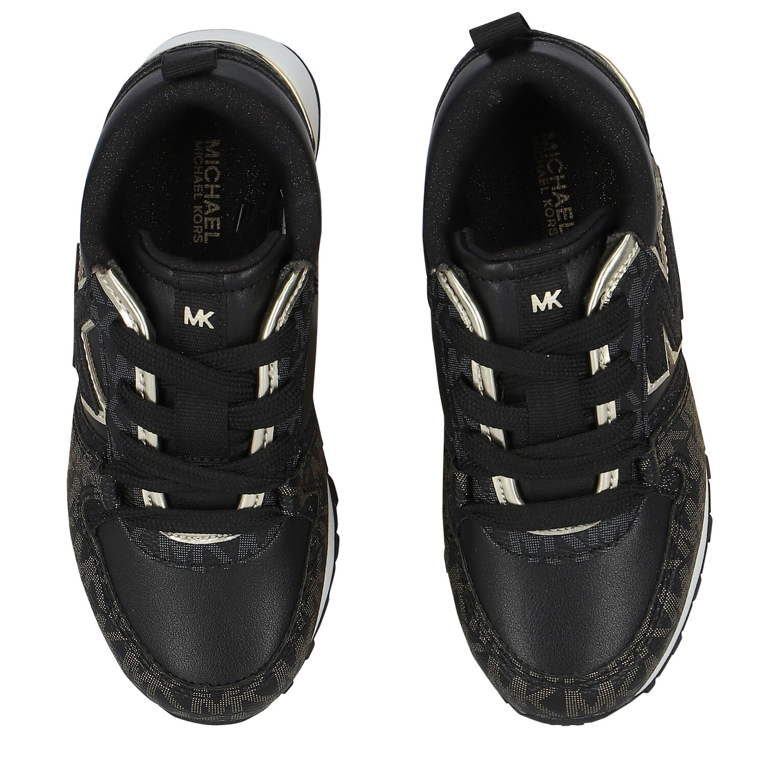 Girls Black Logo Trainers, 1, hi-res image number null
