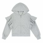 Girls Grey Alice In Wonderland Zip Up Top, 1, hi-res