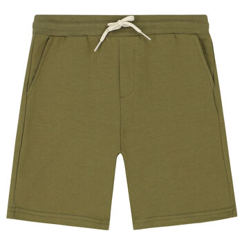 Boys Green Cotton Shorts