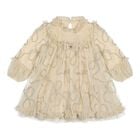 Baby Girls Beige 3D Chain Tulle Hazel Dress, 1, hi-res