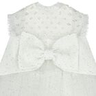 Girls White Embellished Tulle Dress, 1, hi-res