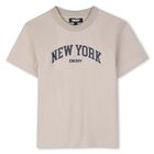 Boys Beige & Navy Blue Logo Joggers Set, 1, hi-res