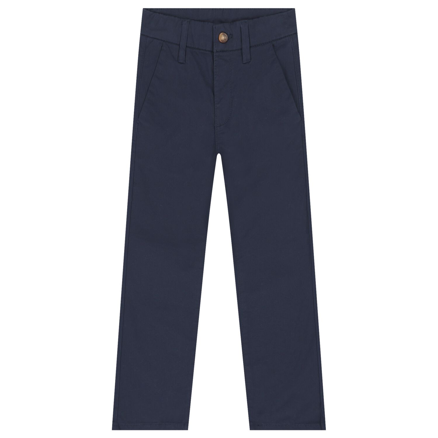 Boys Navy Blue Chino Trousers, 3, hi-res
