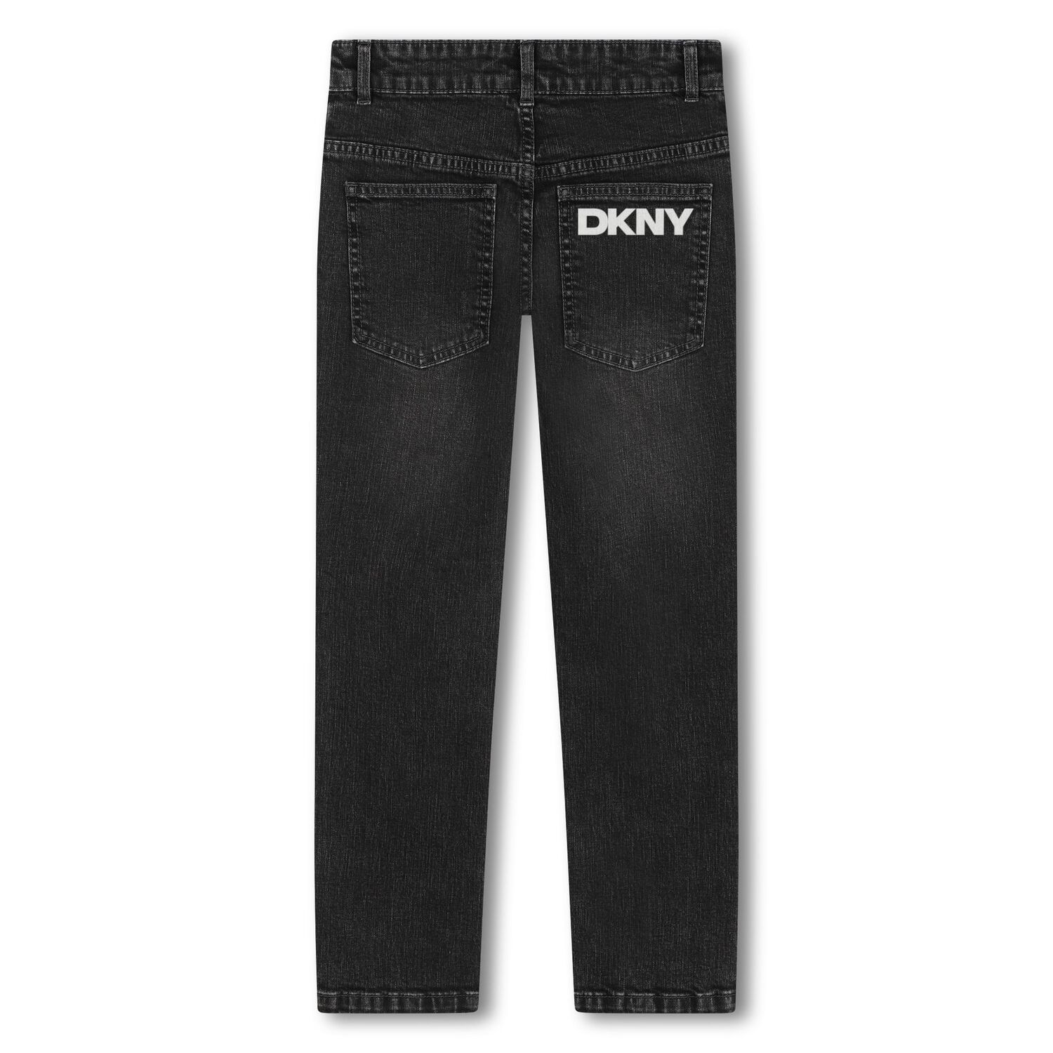Boys Dark Grey Logo Denim Jeans, 1, hi-res image number null