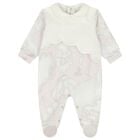 Baby Girls Pink & Ivory Geo Map Babygrow, 1, hi-res