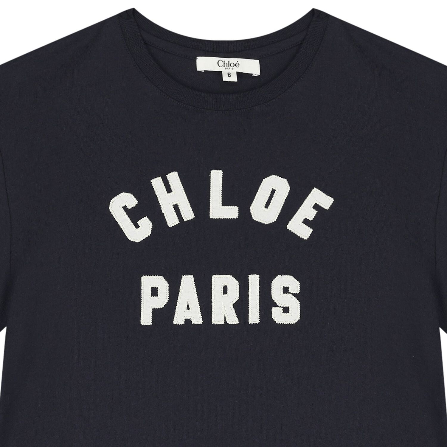 Girls Navy Blue Logo T-Shirt, 2, hi-res image number null