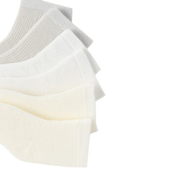 White, Grey & Ivory Socks (6 Pack)