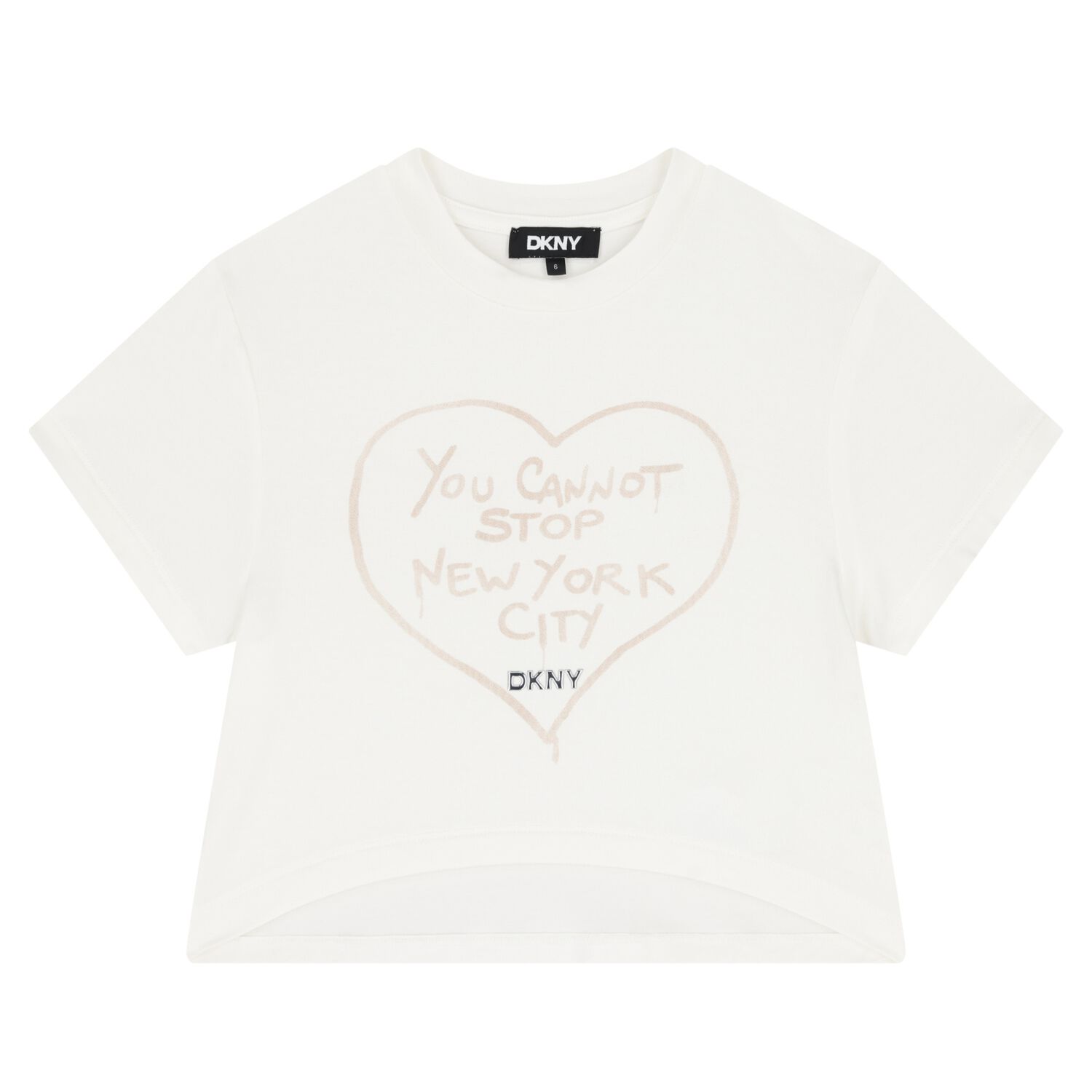 Girls White Logo T-Shirt, 1, hi-res