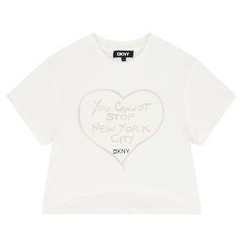 Girls White Logo T-Shirt