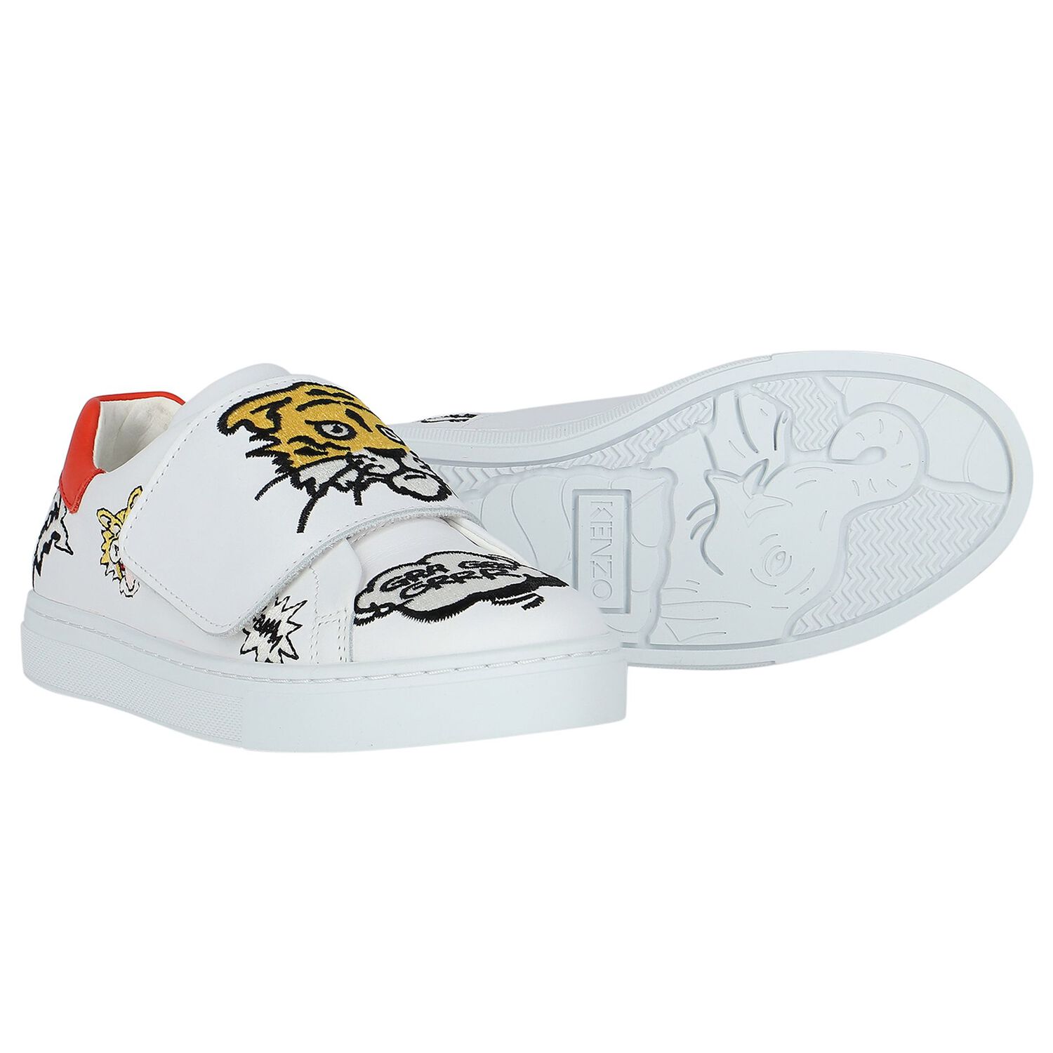 Ivory Tiger Logo Trainers, 1, hi-res image number null